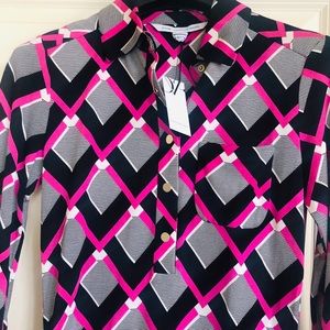 DVF Diane von Furstenberg Ollie Shirt Dress 0 NWT